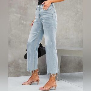 Crop flare jeans